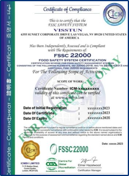 FSSC 22000 Certificate